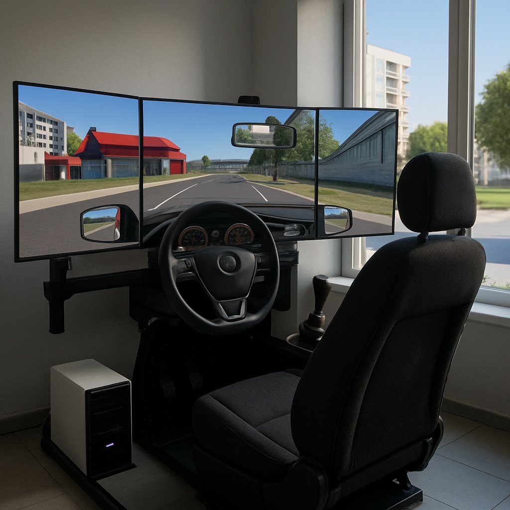 Simulateur de conduite haute fidélité - cockpit professionnel